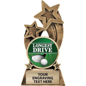 Crown Awards Golf Trophy, 5.75" Glory Resin Golf Longest Drive Trophies with Free Custom Engraving Prime