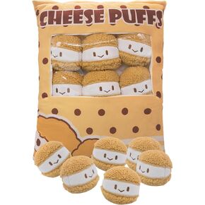 16.5inch Cheesy Puffs Plush Toy Pudding Plush Pillow Removable Stuffed Animal Toy Creative Plush