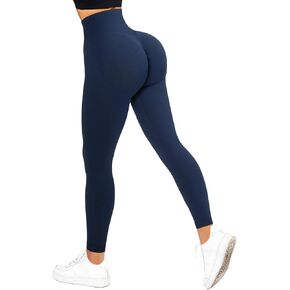 SUUKSESS Women Hidden Scrunch Butt Lifting Seamless Leggings High Waisted Workout Yoga Pants