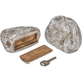 Hide-A-Key Fake Rock Security Safe Storage,Looks and Feels Like a Real Rock Spare Key,Safely Hiking Your Spare Key Outdoor,Yard or Garden Diversion Safes,Outdoor Statue.