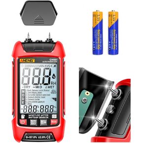 ANENG Wood Moisture Meter Detector, Water Leak Detector for Lumber Concrete Building,Wall Moisture Sensor Digital Humidity Tester for Firewood Lumber, Bricks, Floors (Pen-type Moisture Meter)