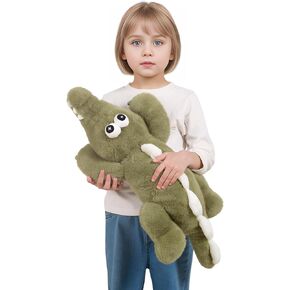 32 inch Green Alligator Stuffed Animal, Giant Crocodile Body Pillow Plush Toys, Home Decor Birthday Gifts for Boys Girls Adults Kids, Halloween, Christmas, Thanksgiving, Birthdays