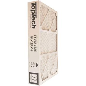Dakota Supplies TT-FM-1625 Ready to Use TechPure TTFM1625 Air Filter 16x25x4 Top Tech OEM Cartridge 16 by 25 by 4 in Furnace MERV 11 for Carrier TT-MAC-1625 with Installation Sticker