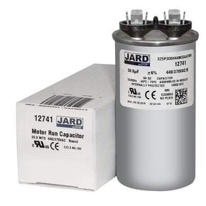(2) Pack, 30 uF x 370 or 440 VAC - Jard # 12741 Round Dual Run Capacitor