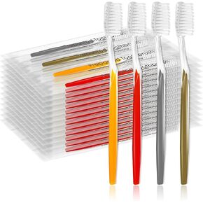 20pcs Prepasted Disposable Toothbrushes Bulk Individually Wrapped Pre Pasted Soft Bristle Tooth Brush Set Travel Toothbrushes for Homeless Gift Hotel Camping Travel