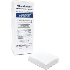 2-Ply Nonwoven Sponges - The Ideal Gauze Sponge, Ultra-Thick & Soft, Superior Wound Protection, 4x4 Inch, 200 Count