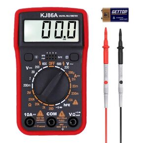 Auto Ranging Digital Multimeter TRMS 6000 with Battery Alligator Clips Test Leads AC/DC Voltage/Account,Voltage Alert, Amp/Ohm/Volt Multi Tester/Diode