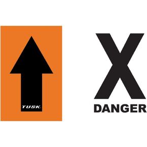Tusk Course Marker Black Arrow and Danger X Sign Pack of 50