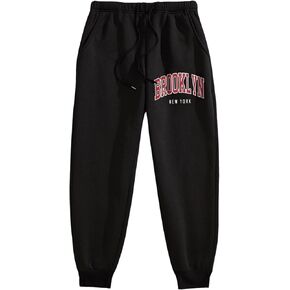 Men's Letter Graphic Sweatpants Drawstring Waist Tie Front Casual Jogger Pants with Pockets