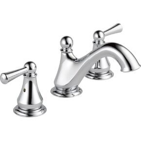 Delta Faucet Haywood Widespread Bathroom Faucet Brushed Nickel, Bathroom Faucet 3 Hole, Bathroom Sink Faucet, Drain Assembly, Stainless 35999LF-SS