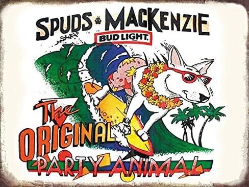 مضحك Spuds ماكنزي تصفح خمر اللوحة بار رجل الكهف مقهى مكتب المرآب الحمام لوحة على الحائط لتزيين المنزل تين تسجيل 8x12 بوصة in Kuwait