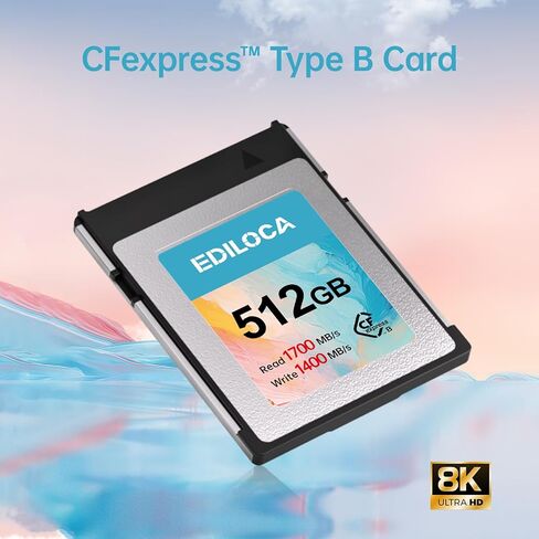 EF5 2TB CFexpress Type B Memory Card R: 1700MB/s W: 1500MB/s Capture RAW 8K and 4K HD Videos in Saudi Arabia