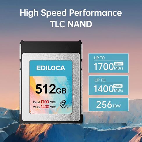 EF5 2TB CFexpress Type B Memory Card R: 1700MB/s W: 1500MB/s Capture RAW 8K and 4K HD Videos in Saudi Arabia