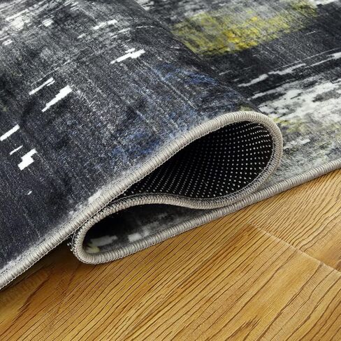 IMINROME Runner Rug 2x6 Soft Entryway Runner Modern Ink Print Hallway Runners Contemporary Abstract Floor Mat Chic Indoor Living Room Bedroom Distressed Runner Kitchen Rug Tribal Dining Non Slip Rug in Saudi Arabia