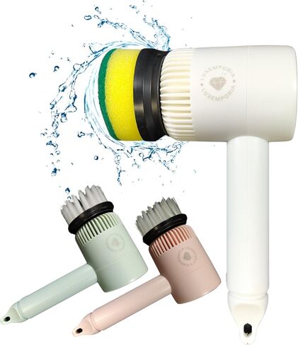 luxEmporia Electric Spin Scrubber with 3 Speed Cleaning Capability for Kitchen, Bathroom, Home (Pink) in Saudi Arabia