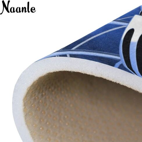 سجادة منطقة موسيقية من Naanle مقاس 12.7 سم × 17.78 سم، ميكروفون مع ملاحظات موسيقية من البوليستر سجادة منطقة للعيش وتناول الطعام وغرفة النوم وغرفة النوم وديكور المنزل in Kuwait