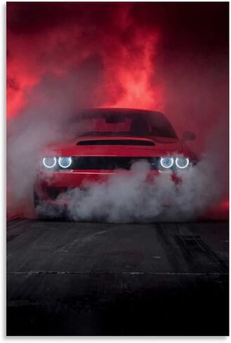 JDM Car Poster Muscle Car Challenger Canvas Art Poster and Wall Art Picture Print Modern Family Bedroom Decor Posters 12x18inch(30x45cm) in Saudi Arabia