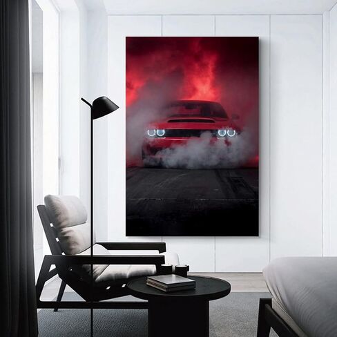 JDM Car Poster Muscle Car Challenger Canvas Art Poster and Wall Art Picture Print Modern Family Bedroom Decor Posters 12x18inch(30x45cm) in Saudi Arabia