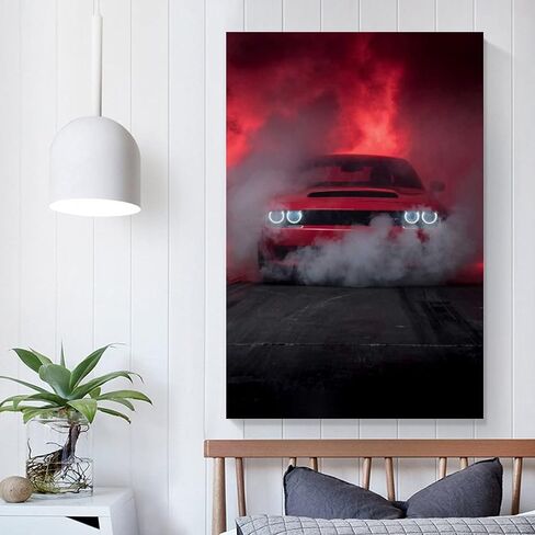 JDM Car Poster Muscle Car Challenger Canvas Art Poster and Wall Art Picture Print Modern Family Bedroom Decor Posters 12x18inch(30x45cm) in Saudi Arabia