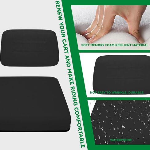 XUANYUDG0769 Golf Cart Replacement Seats Including Seat Bottom and Backrest for Club Car DS 1982-2000.5, Black in Saudi Arabia