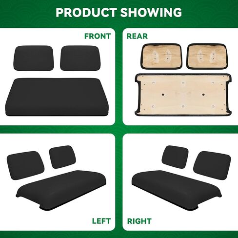XUANYUDG0769 Golf Cart Replacement Seats Including Seat Bottom and Backrest for Club Car DS 1982-2000.5, Black in Saudi Arabia