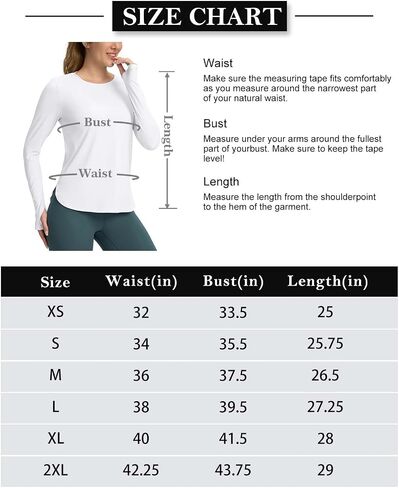 Long Sleeve Running Shirts Women Workout Tops Active Athletic T Shirts Quick Dry Lightweight in Saudi Arabia