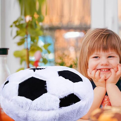 Football Plush Toy Pillow, 15.7" Soft Stuffed Plush Fluffy Throw Pillow Cushion Sofa Room Car Decoration Gift in Saudi Arabia