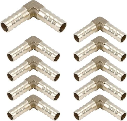 T Tulead 3/8 "PEX Barb تركيب الأنابيب النحاسية تركيب أنابيب المياه محول Elow تركيب السباكة 10 قطعة in Kuwait