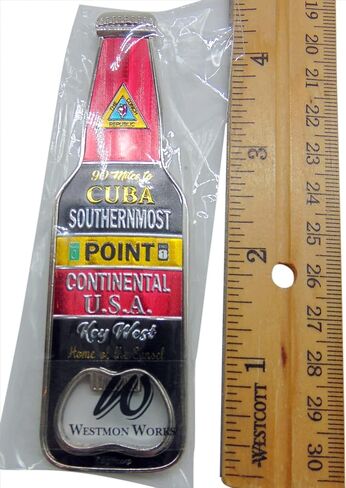 Southernmost Point Bottle Opener Magnet Key West Florida Souvenir Magnetic Metal Beach Bar Accessory, 4 Inch in Saudi Arabia