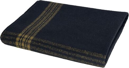 Rothco Striped Outdoor Wool Blanket – Heavyweight, Warm, and Comfortable – Emergency Blanket – Brown/Tan in Saudi Arabia