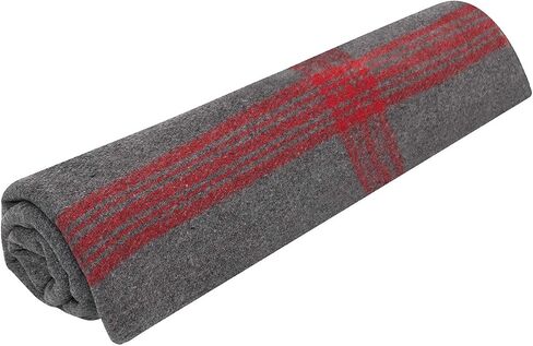 Rothco Striped Outdoor Wool Blanket – Heavyweight, Warm, and Comfortable – Emergency Blanket – Brown/Tan in Saudi Arabia
