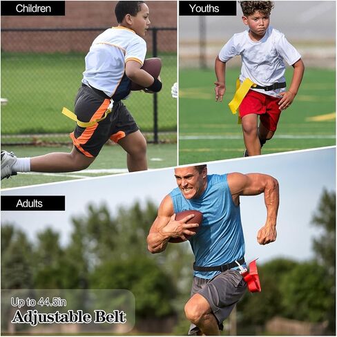 Flag Football Belt, 1/2/4/10/14pcs Adjustable Flag Football Belt with Belt and Flags, for Youths, Adults in Saudi Arabia