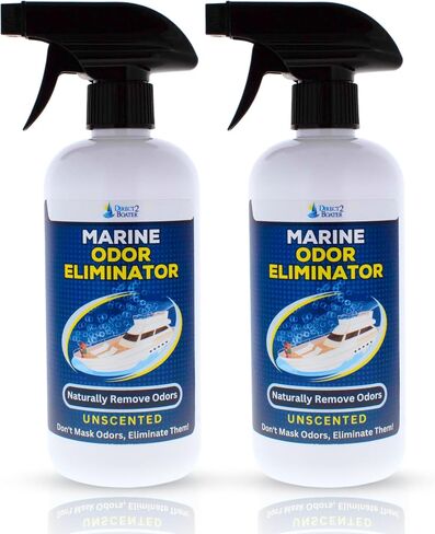 Marine Odor Eliminator 2 Pack (16 Fl Oz Ea) Instantly Removes Any Strong Odor from People, Boats, and Equipment - The Biodegradable Outdoor Odor Neutralizer (Unscented and Citrus Scented) in Saudi Arabia