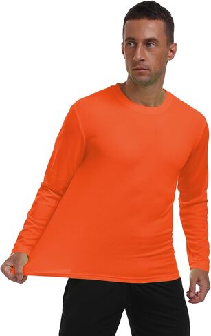 Long Sleeve Shirts for Men UPF 50+ UV Protection Rash Guard Fishing Shirts Moisture Wicking Quick Dry Sun Shirts HH2410 in Saudi Arabia