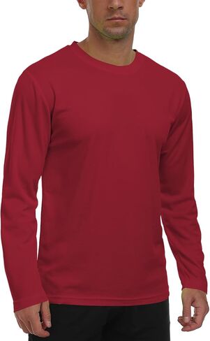 Long Sleeve Shirts for Men UPF 50+ UV Protection Rash Guard Fishing Shirts Moisture Wicking Quick Dry Sun Shirts HH2410 in Saudi Arabia