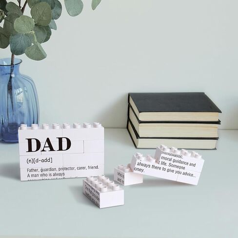Funny Dad Definition Sign | Novelty Gifts for Dad - White Decorative Plaque for Papa's Birthday, Father's Day, Valentine's Day, Christmas. in Saudi Arabia
