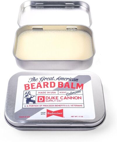 Duke Cannon Supply Co. Big Bourbon Beard Balm, 1.6oz - Oak Barrel Scent/Made with Natural and Organic Ingredients in Saudi Arabia