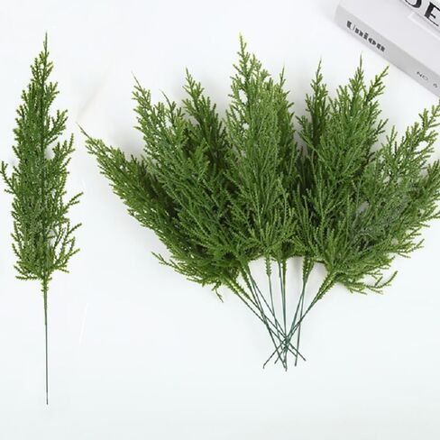 WEISPARK Artificial Pine Leaves Branches, 30pcs Fake Greenery Pine Sprigs Faux Stems Picks for DIY Christmas Garland Wreath Embellishing and Home Garden Decoration in Kuwait