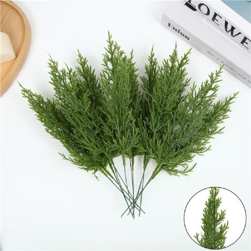 WEISPARK Artificial Pine Leaves Branches, 30pcs Fake Greenery Pine Sprigs Faux Stems Picks for DIY Christmas Garland Wreath Embellishing and Home Garden Decoration in Kuwait