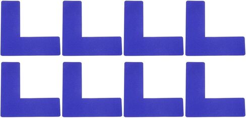 YOKIVE 4 Pcs 5S Location Marking Corner, L Shaped Floor Markers Strikers | Durable for Office Table, Desk, Floor, Steps (Blue, 2x2x0.8-inch) in Saudi Arabia