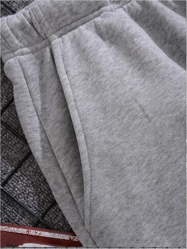 Men's Letter Graphic Sweatpants Drawstring Waist Tie Front Casual Jogger Pants with Pockets in Saudi Arabia