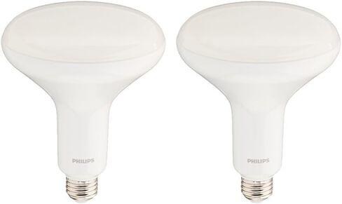 Philips LED Philips 457010 9w BR40 LED Dimmable Flood Soft White Bulb-65w equiv, 1 Count (Pack of 1) in Saudi Arabia