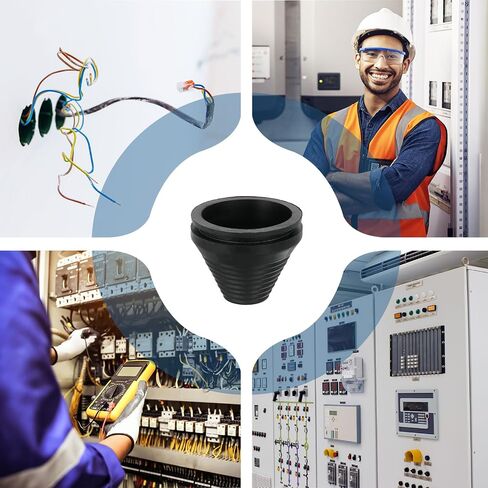 uxcell 4 Pcs Tower Shaped Grommet 100mm 3.93 Inch Drill Hole, Rubber Plugs Hole Grommets Protection Gasket Kit for Wire Cable Cord in Saudi Arabia