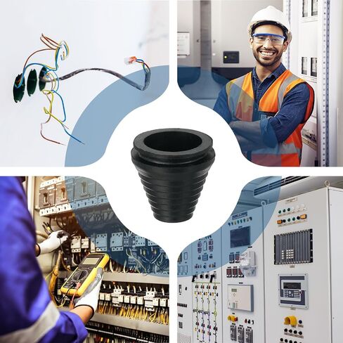 uxcell 4 Pcs Tower Shaped Grommet 100mm 3.93 Inch Drill Hole, Rubber Plugs Hole Grommets Protection Gasket Kit for Wire Cable Cord in Saudi Arabia