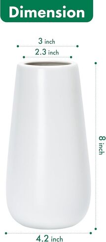 D'vine Dev 12 Inch Raven Grain Elegant Oval Ceramic Vase for Flowers, Home Décor Vase with Design Box, VS-LD-C-3 in Saudi Arabia