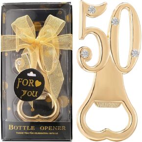 24 Pack 50th Birthday Bottle Opener for 50th Birthday Party Favors 50th Wedding Anniversaries Souvenirs Favors Gifts Table Decorations with Individual Gift Box for Guests (24, 50th)
