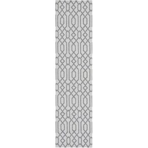 MARTHA STEWART x SAFAVIEH 2' x 8' Silver/Grey MSR421G Flatweave Cotton Entryway Foyer Living Room Bedroom Kitchen Runner Rug