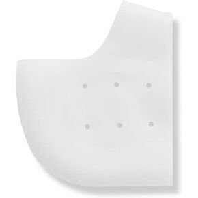 Gel Heel Protector,Heel Pain and Cracked Heel Relief for Men and Women (2 Pairs) (White)