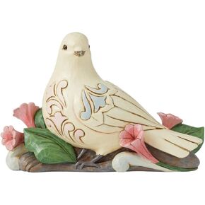 Enesco Jim Shore Heartwood Creek White Dove Bird Figurine, 4.5 Inch, Multicolor