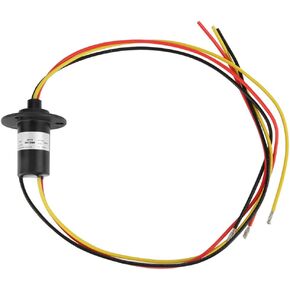 DEWIN Mini Slip Ring, 3 Wires Electrical Slip Ring Collector 250RPM 15A 3 Wires 0-600V Multi-channel Transmission Anti-jamming for Wind Turbine Power Generator